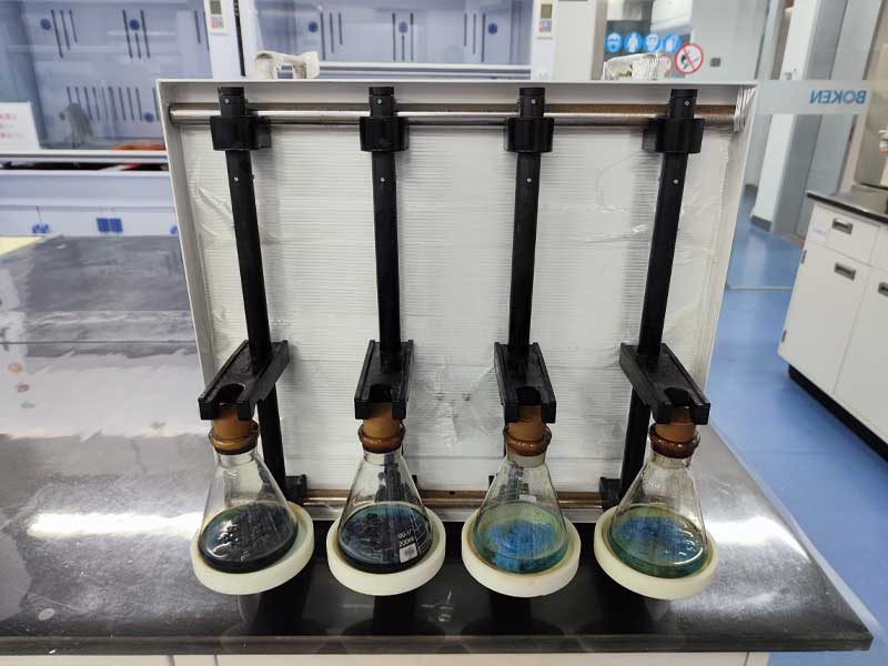 70%硫酸溶液通過振蕩器溶解棉